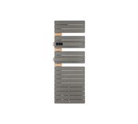 Radiateur électrique sèche-serviettes Allure 3 virtuose Mât à gauche avec soufflerie 1750W Gris roche/chêne - THERMOR - 483111
