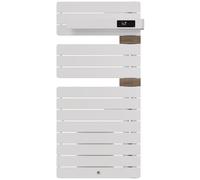 Thermor Radiateur sèche-serviettes Allure 4 Classique 1500W mât à droite Blanc brillant/Chêne