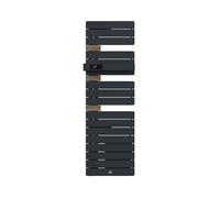 Radiateur électrique sèche-serviettes Allure 4 Classique Mât à gauche étroit 1600W Gris ardoise/Chêne - THERMOR - 483350