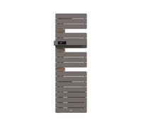 Radiateur électrique sèche-serviettes Allure 4 Classique Mât à gauche étroit 1600W Gris roche/Chêne - THERMOR - 483354