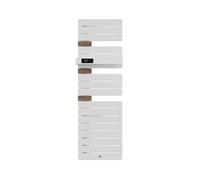 Radiateur électrique sèche-serviettes Allure 4 Classique Mât à gauche étroit 600W Blanc Brillant/Chêne - THERMOR - 483390