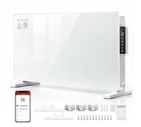 Radiateur électrique silencieux & éco, chauffage d'appoint 2000W | App & Touch, 2in1 mural/sur pied, LED-Display, 6 modes, programme hebdomadaire, minuterie, fenêtre ouverte, sécurité enfant