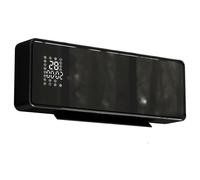 HOMCOM Chauffage Mural en Céramique 1000/2000W 3 Modes Thermostat Noir | Radiateur Électrique, Ventilateur, Programmable Hebdomadaire, Oscillation, Détection Fenêtre Ouverte, Minuterie, Télécommande