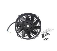 Radiateur Électrique Universel Lame Noire Mince Réversible 7 Pouces 12V 80W Kit Montage Ventilateur Automatique Refroidissement Du Moteur Principal Refroidissement Ventilateur Moteur
