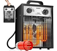 Radiateur électrique, ventilateur de chauffage, radiateur de chantier, radiateur infrarouge céramique électrique, appareil de chauffage avec thermostat. Radiateur électrique avec 3 niveaux de puissanc