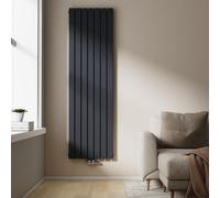Radiateur EMKE Radiateur à panneaux design vertical 1800 x 538 mm anthracite Double couche plat Raccord central, 1895 W sans thermoplongeur