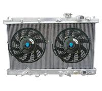 Radiateur en aluminium, dimensions du cœur : 13 3/4" x 26", diamètre d'entrée/sortie : 32 mm, augmentation de la capacité de refroidissement de 30 %, compatible avec les voitures compactes populaires 