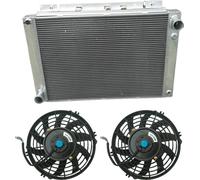 Radiateur en aluminium, dimensions du noyau 17-3/8" x 23-1/4", compatible avec Ford Thunderbird 1964-1966, augmentation de la capacité de refroidissement de 30 %, construction robuste, surface polie m