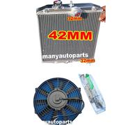 Radiateur en aluminium pour Honda Civic, ventilateur et kits de montage inclus, puissance de refroidissement améliorée, compatible avec plusieurs modèles