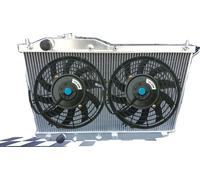Radiateur en aluminium pour Honda S2000, refroidissement haute performance, compatible avec les boîtes de vitesses manuelles, design à deux lignes