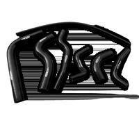 Radiateur en silicone et durite de chauffage, matériau durable, performance optimisée, couleur noire