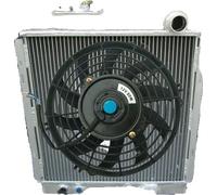Radiateur et ventilateur en aluminium pour Ford Mustang V8, conception à 3 rangées, ajustement précis, refroidissement amélioré