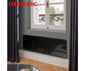 Radiateur fonte VERALI 1500W plinthe noir brillant - ATLANTIC 507664