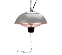 Radiateur halogène suspendu pour terrasse - 1500 watts - Ø 44 cm - Adapté pour tentes de réception et abris - Gris clair
