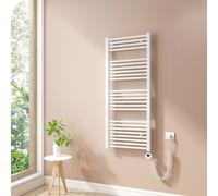 Radiateur Heilmetz Radiateur électrique de salle de bain Sèche-serviettes 120 x 50 cm Blanc Chauffe-serviettes