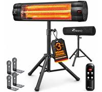 Radiateur infrarouge 2500 W - Radiateur mural électrique avec trois niveaux de puissance - Anthracite