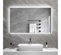 Radiateur infrarouge à miroir avec éclairage LED 60 x 80 cm 450Watt