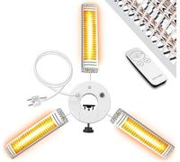 Radiateur infrarouge de 3000W pour terrasse, adapté aux établissements de restauration et aux parasols. Radiateur infrarouge en quartz pour l'extérieur. Radiateur de terrasse avec télécommande, réglab
