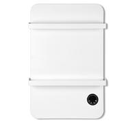 Radiateur infrarouge Eikuavons de 600W pour salle de bain et salon, avec application TUYA, écran tactile, minuterie et 2 porte-serviettes, blanc