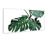 Radiateur infrarouge - Klarstein Wonderwall Air Art - Panneau chauffant - 120x60cm - 700W - Connecté - Feuilles vertes cadre blanc Multicolore G