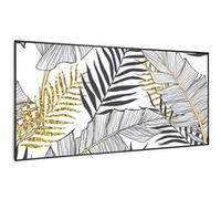 Radiateur infrarouge - Klarstein Wonderwall Air Art - Panneau chauffant - 120x60cm - 700W - Connecté - Feuilles cadre noir Multicolore G