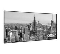 Radiateur infrarouge - Klarstein Wonderwall Air Art - Panneau chauffant - 120x60cm - 700W - Connecté - New York cadre noir Multicolore G