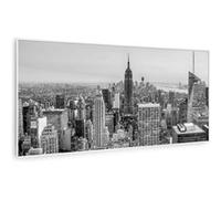 Radiateur infrarouge - Klarstein Wonderwall Air Art - Panneau chauffant - 120x60cm - 700W - Connecté - New York cadre blanc Multicolore G
