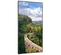 Radiateur infrarouge - Klarstein Wonderwall Air Art - Panneau chauffant - 60x120cm - 700W - Connecté - Train cradre noir Multicolore G