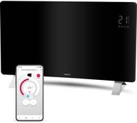 Radiateur Intelligent Wi-Fi en Verre SENCOR SCF 4741BK, 2400 W, 2 Niveaux, Thermostat, Noir