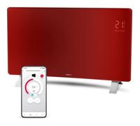 Sencor Radiateur intelligent Wi-Fi en verre SCF 4742RD - 2400 W - Rouge