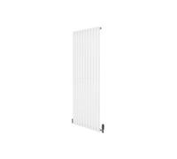 Radiateur Ovale 1 Panneau & Vannes 1600 x 600 mm en Acier Blanc Horizontale