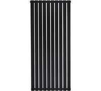 Radiateur Plat à 1 Colonne 1600 x 700 mm en Acier Noir Verticale