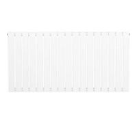 Radiateur Plat à 1 Colonne 600 x 1190 mm en Acier Blanc Horizontale