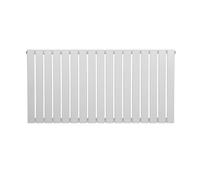 Radiateur Plat à 1 Colonne 600 x 1190 mm en Acier Carbone Blanc Chauffage Centrale Moderne Horizontale Monté Sur Mur Cuisine Salle de Bain [Brosse de Nettoyage & Supports INCLUSES]