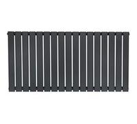 Radiateur Plat à 1 Colonne 600 x 1190 mm en Acier Gris Anthracite Horizontale