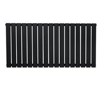 Radiateur Plat à 1 Colonne 600 x 1190 mm en Acier Noir Horizontale