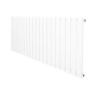 Radiateur Plat à 1 Colonne 600 x 1400 mm en Acier Blanc Horizontale Blanc