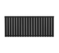 Radiateur Plat à 1 Colonne 600 x 1400 mm en Acier Noir Horizontale