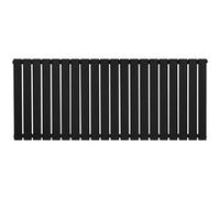 Radiateur Plat à 1 Colonne 600 x 1400 mm en Acier Noir Horizontale