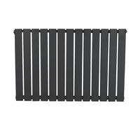 Radiateur Plat à 1 Colonne 600 x 910 mm en Acier Gris Anthracite Horizontale
