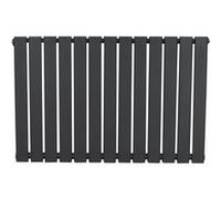 Radiateur Plat à 1 Colonne 600 x 910 mm en Acier Gris Anthracite Horizontale