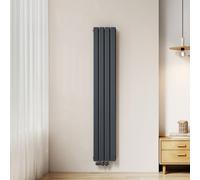 Radiateur plat EMKE, dimensions 180 x 30,4 cm, à double couche, puissance 1082 W, couleur anthracite, radiateur à panneaux design