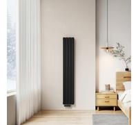 Radiateur plat EMKE, dimensions 180 x 30,4 cm, à double couche, puissance 1082 W, couleur noire, radiateur à panneaux design