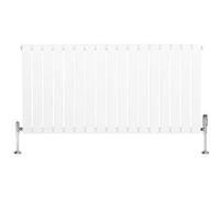 Radiateur Plat Horizontale à 1 Colonne & Vannes 600 x 1190 mm en Blanc