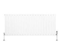 Radiateur Plat Horizontale à 1 Colonne & Vannes 600 x 1400 mm en Blanc Blanc