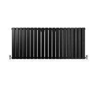 Radiateur Plat Mural 60 x 140 cm Noir Mat Pour Salle de Bain, Cuisine, Maison Moderne Design Scandinave [Kit de Fixations, Brosse de Nettoyage inclus & 15 ans de GARANTIE]