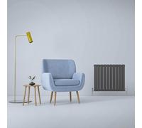 Radiateur Plat Mural 60 x 70 cm Gris Anthracite Pour Salle de Bain, Cuisine, Maison Moderne Design Scandinave [Kit de Fixations, Brosse de Nettoyage inclus & 15 ans de GARANTIE]