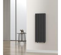 Radiateur plat 'Nore' Noir 120x45cm Double couche 1140W