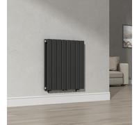Radiateur plat 'Nore' Noir 60x60cm Double couche 809W