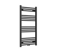 Radiateur Rosani Classic 60x100cm droit raccordement central 424 watt noir mat AF-CN60100B